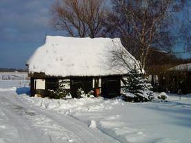 Graal-Müritz Reetdachhaus im Schnee